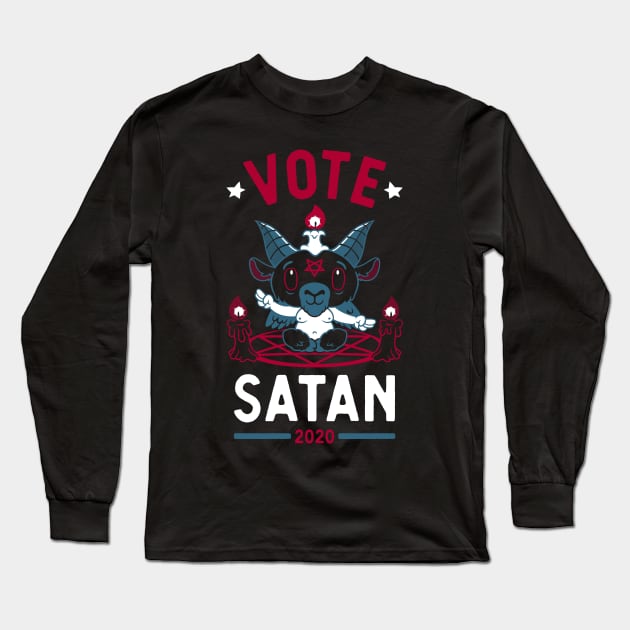 Vote Satan - Vote 2020 - Election - Creepy Cute - Goth Long Sleeve T-Shirt by Nemons